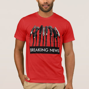 T-shirt Chirpe Microphone de News de rupture