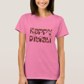T-shirt Chirt de typographie de Coeurs Diwali amusant (Devant)