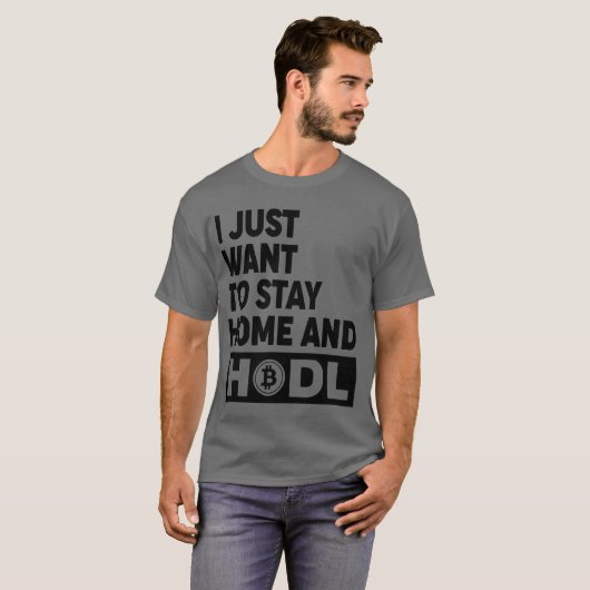 T-shirt Chirte cadeau Hodl Bitcoin Crypto (à deux côtés) (Devant entier)