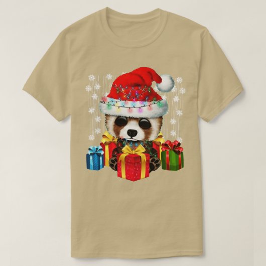 T-shirt chirtsmas panda rouge (Design devant)
