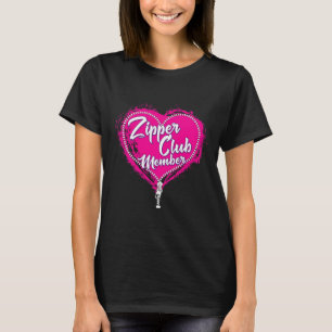 T-shirt Chirurgie cardiaque ouverte Humour Zipper Club fém