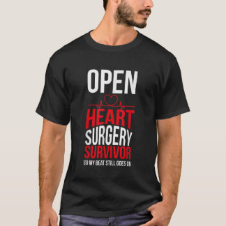 T-shirt Chirurgie cardiaque ouverte Survivant Mon Beat Con