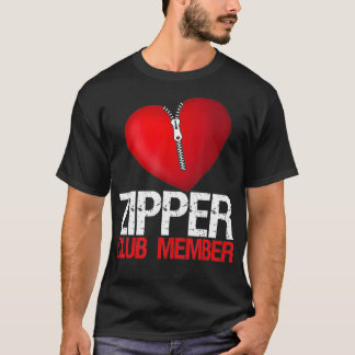 T-shirt Chirurgie cardiaque Patient Zipper Club Membre Fun