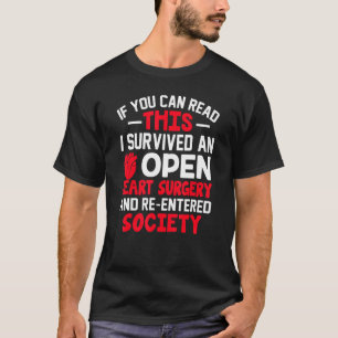T-shirt Chirurgie du coeur ouvert Guerrier Survivant Bypas
