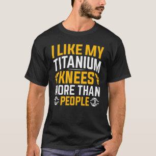 T-shirt Chirurgie du genou Survivant Bionic Knee Club Knee