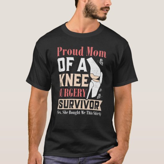T-shirt Chirurgie du genou Survivant Maman Récupération du (Devant)