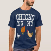 T-shirt Chirurgie Farmer Chirt Drôle Poussins Me Creuser A (Devant)