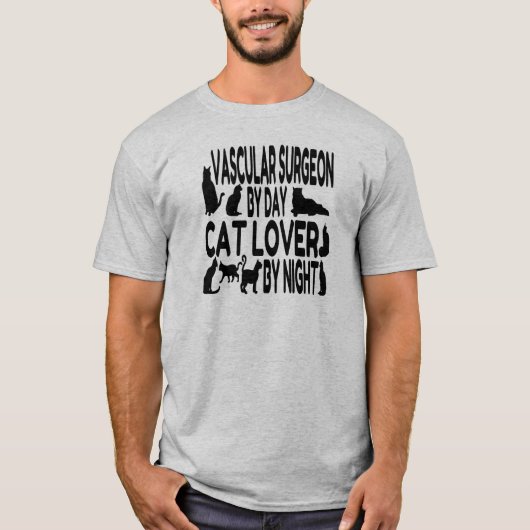 T-shirt Chirurgien vasculaire Amoureux des chats (Devant)