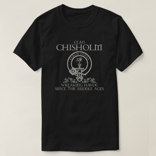 T-shirt Chisholm Colonial Clan crest Scottish nom de famil (Design devant)