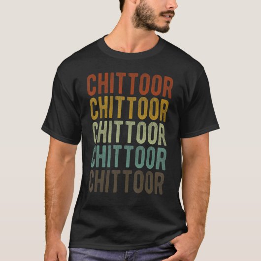 T-shirt Chittoor City India Retro (Devant)