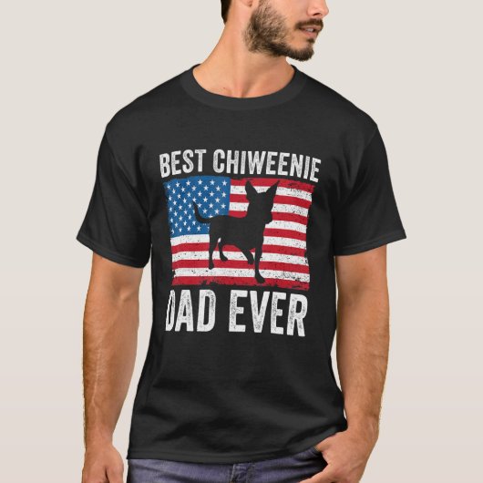T-shirt Chiweenie Papa Chiweenie Propriétaire 4 juillet Pa (Devant)