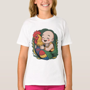 T-shirt Chloe Bébé Embrasse Le Coq
