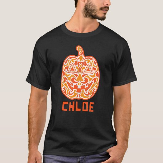 T-shirt Chloe Halloween Conception du crâne de sucre (Devant)