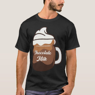 T-shirt Chocolat au Lait Mignon Graphique Nourriture Mange