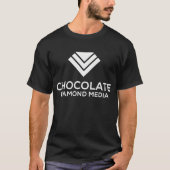 T-shirt Chocolat blanc Diamant logo média (Devant)