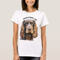 CHOCOLAT BROWN COCKER SPANIEL DOG FACE