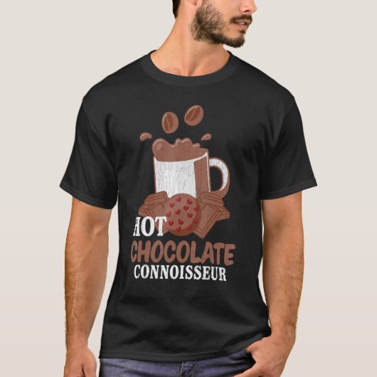 T-shirt Chocolat Chaud Connoisseur Alimentation Alimentair (Devant)
