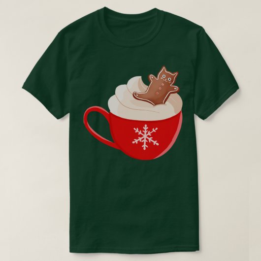 T-shirt Chocolat Chaud Et Pain D'Épice Kitty (Design devant)