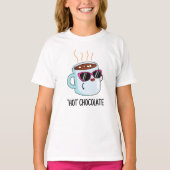 T-shirt Chocolat Chaud Funny Boire Pun (Devant)