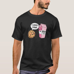 T-shirt Chocolat Chip Je T'Aime Lait Cookies Lover Baker