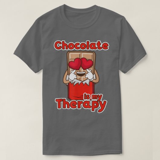 T-shirt Chocolat comme Thérapie Sweets Chocolatier (Design devant)