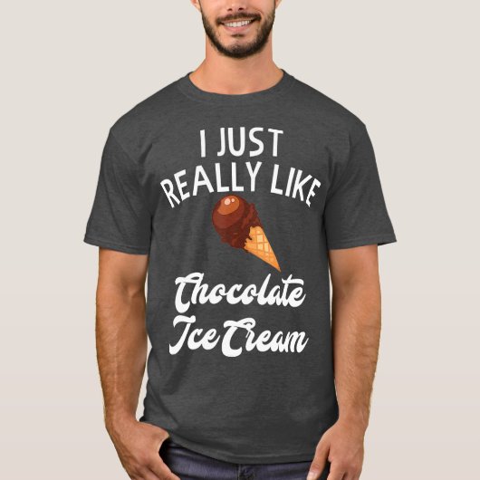 T-shirt Chocolat Crème de glace Vêtements Unique Crème de (Devant)