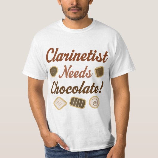 T-shirt Chocolat de Clarinetist (Devant)