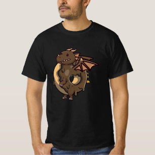 T-shirt Chocolat de donut dragon mignon