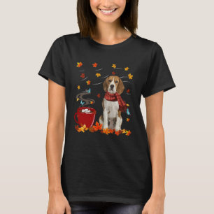 T-shirt Chocolat de l'automne de l'Écharpe de chien beagle