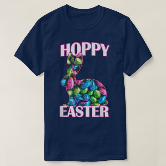T-shirt Chocolat de Pâques Hoppy Lapin de Pâques (Design devant)