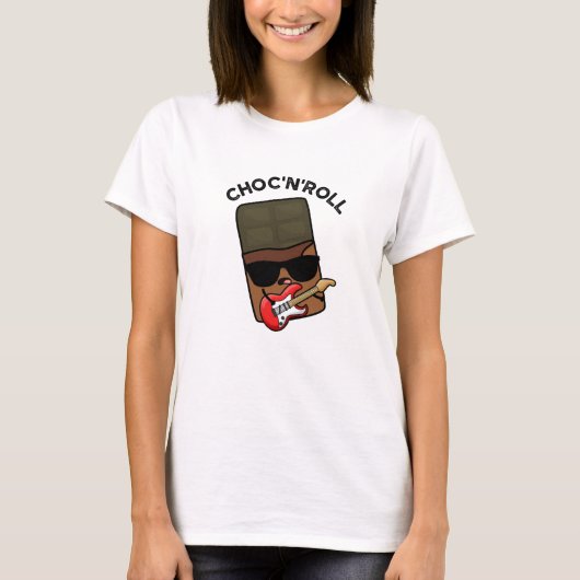 T-shirt Chocolat Drôle Choc Et Roll (Devant)