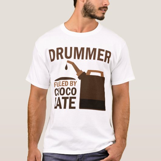 T-shirt Chocolat (drôle) de batteur (Devant)