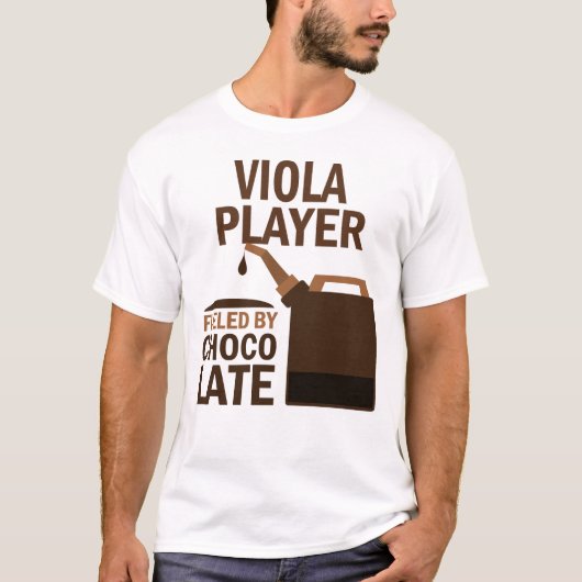 T-shirt Chocolat (drôle) de joueur d'alto (Devant)