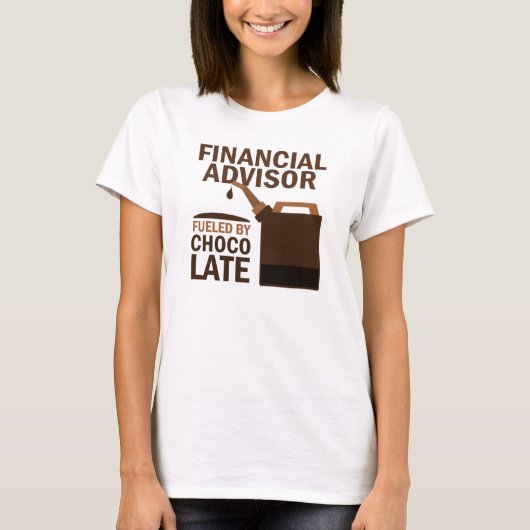 T-shirt Chocolat (drôle) financier de conseiller (Devant)