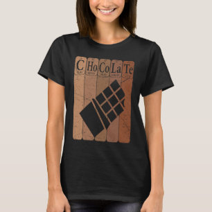 T-shirt Chocolat Éléments de tableau périodique Chocoholic