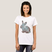T-shirt Chocolat et blues de Mandala Rabbit (Devant entier)