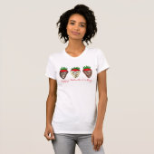 T-shirt Chocolat Heureuse Sainte-Valentin Couvert fraise (Devant entier)