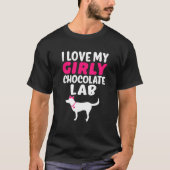 T-shirt Chocolat Lab Canine Girl Chien Chien Chien Chien C (Devant)