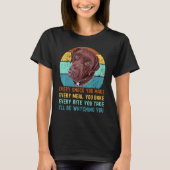T-shirt Chocolat Lab Labrador Retriever Dog Chaque Snack Y (Devant)