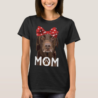 T-shirt Chocolat Lab Maman Brown Labrador Retriever Mère