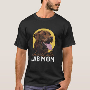 T-shirt Chocolat Lab Maman Brown Labrador Retriever Mère