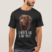 T-shirt Chocolat Lab Maman Chocolat Labrador Lecteur à lèv (Devant)