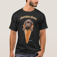 Chocolat Lab Waffle Cone Crème de glace Cute Chiot