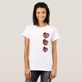T-shirt Chocolat Labrador British Heart (Devant entier)