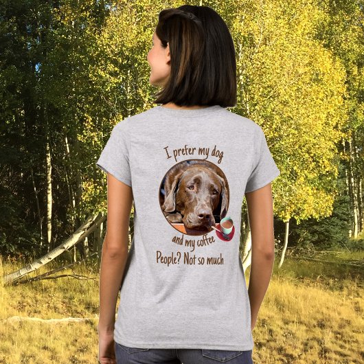 T-shirt Chocolat Labrador Custom Photo Coffee Cup