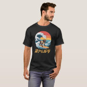 T-shirt Chocolat Labrador Japonais Kanagawa Wave Dog (Devant entier)