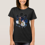 T-shirt Chocolat Labrador Lab Chien Paw Christmas Snowman<br><div class="desc">Chocolat Labrador Lab Chien Paw Christmas Snowman.</div>