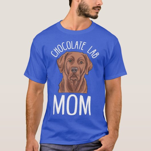 T-shirt Chocolat Labrador Maman Cadeaux Chocolat Lab Maman (Devant)