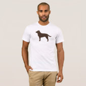 T-shirt Chocolat Labrador Retriever Brown Lab Silhouette (Devant entier)