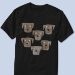 T-shirt Chocolat Labrador Retriever Chien Aquarelle<br><div class="desc">Chocolat labrador Retriever Dogs,  une peinture adorable et un peu moche pour les amoureux des animaux de compagnie. Art original de Nic Squirrell.</div>